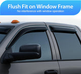 Tape-On Rain Guards for Dodge Ram 1500 Quad Cab 2002-2008, 4PCS | Out-Channel Smoke Window Visors, Helps Vent Fresh Air in Rainy Weather, Fits Dodge Ram 2500/3500 Quad Cab 2003-2009
