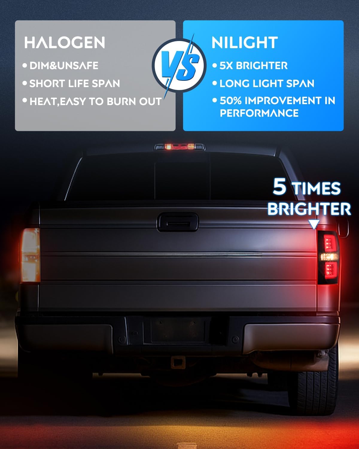 Taillight Assembly Compatible with 2009 2010 2011 2012 2013 2014 Ford F150 Incandescent Type Styleside Upgrade LED Tube tail lights; Rear Brake Lamps Smoked Lens