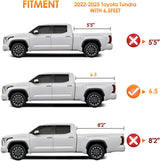 Soft Roll-Up Tonneau Cover for Toyota Tundra 2022 2023 2024 2025 6.5ft Bed, Waterproof Low Profile Truck Bed Cover