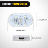 2 PCS White Color Wireless Magnetic LED Interior Lights | USB Rechargeable Universal Mini Sticky Footwell Ambient Atmosphere Reading Lamp with Touch Sensor, Portable Night Lighting