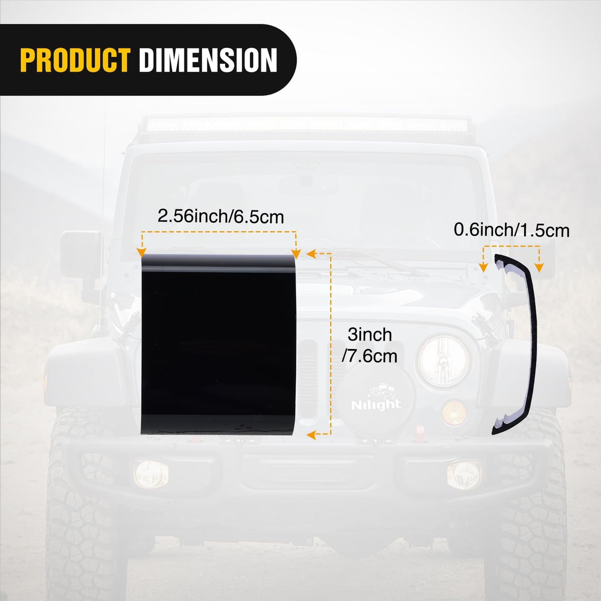 Light Bar Cover for 4 Inch LED Pods, 2 PCS Black Protective Durable Polycarbonate Lens Waterproof Dustproof Scratch-Proof for Double-Row Off Road Driving Lighting