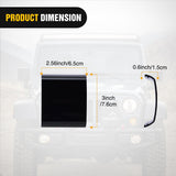 Light Bar Cover for 4 Inch LED Pods, 2 PCS Black Protective Durable Polycarbonate Lens Waterproof Dustproof Scratch-Proof for Double-Row Off Road Driving Lighting