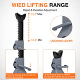 Jack Stands, 2 Ton (4,400 lbs) Capacity Heavy Duty Steel Car Lifting Stand, Adjustable Height 10.6 Inch to 16.2 Inch, 1 Pair