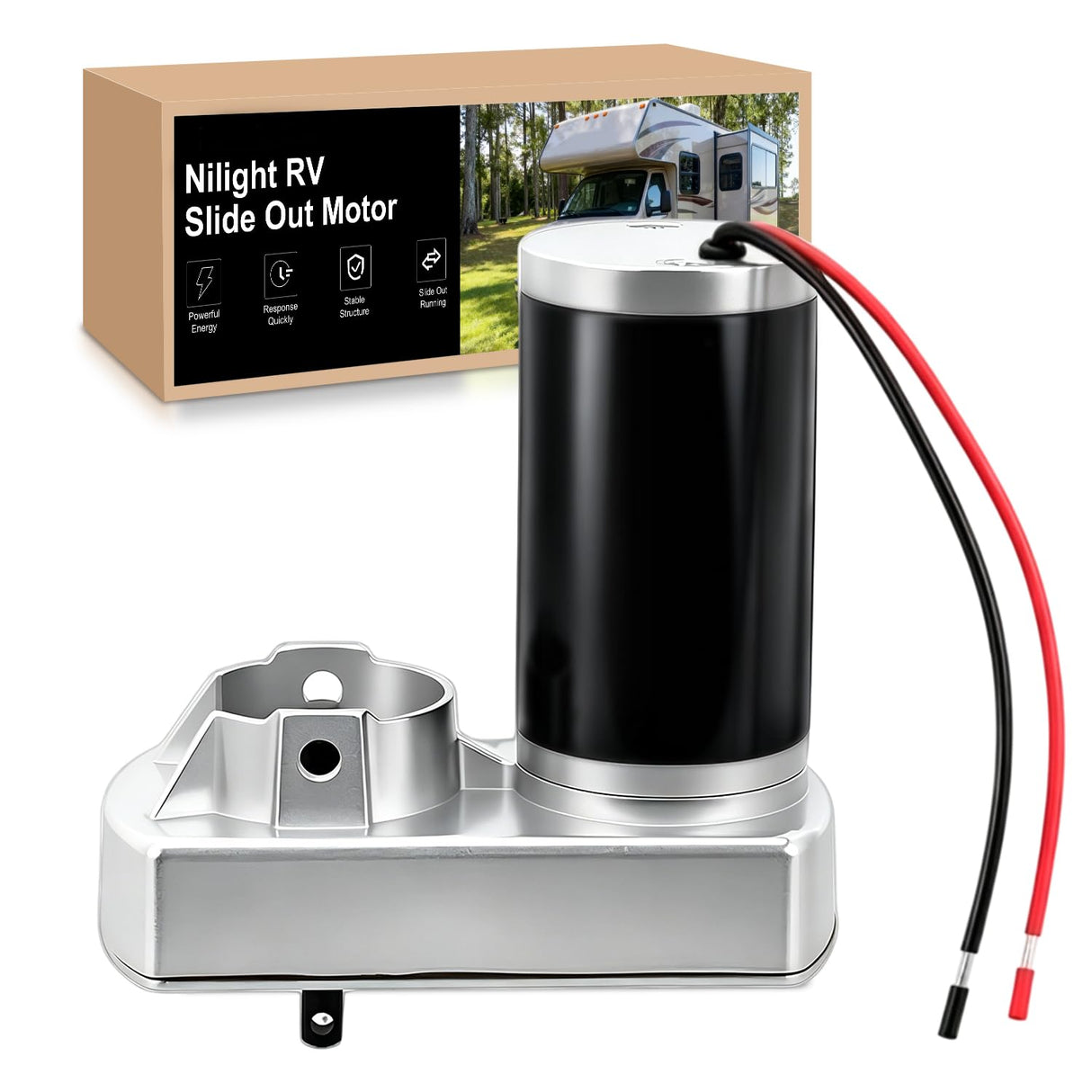 132682 RV Slide Out Motor Replacement for Lippert Tuson 18:1 | Compatible with Tuson Actuators Lippert Through Frame Slide-Out System 18:1 Gear Ratio for Travel Trailer Camper