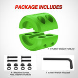 Winch Stopper for ATV UTV Truck SUV Winch Cable Hook Rubber Stopper Protect Towing Hook Synthetic Rope winch accessories Rope Line Saver with Stainless Steel Screws and Nuts Allen Wrenc, Green