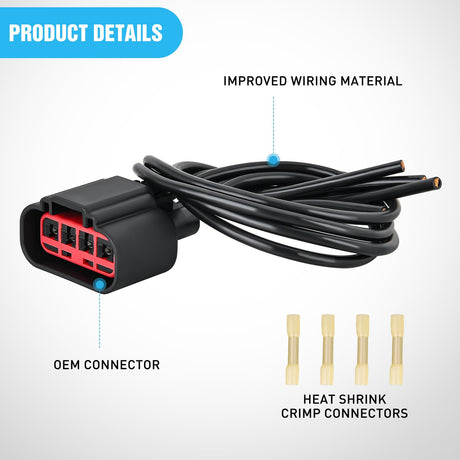 HVAC Blower Motor Resistor Connector Fit for Ford Expedition Explorer F-150 2004-2018, Lincoln Mark Lt Navigator, Mercury Montego 2005 2006 2007, Replaces WPT688, 3U2Z14S411ZEA