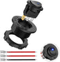 1PC Round Rocker Switch with Shell 12V 24V 20A Blue LED Toggle swtich with 16AWG Wires SPST 3Pin 2 Position for Car Truck Vehicle Boat Marine Rocker On Off Control