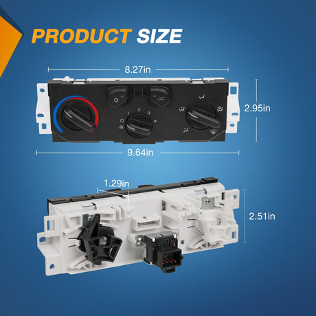 A/C Heater Climate Control Module Switch Panel Compatible with 2004 2005 2009 2010 2011 2012 Colorado Canyon 2006 2007 2008 Isuzu Truck Replacement Air Conditioning Panel