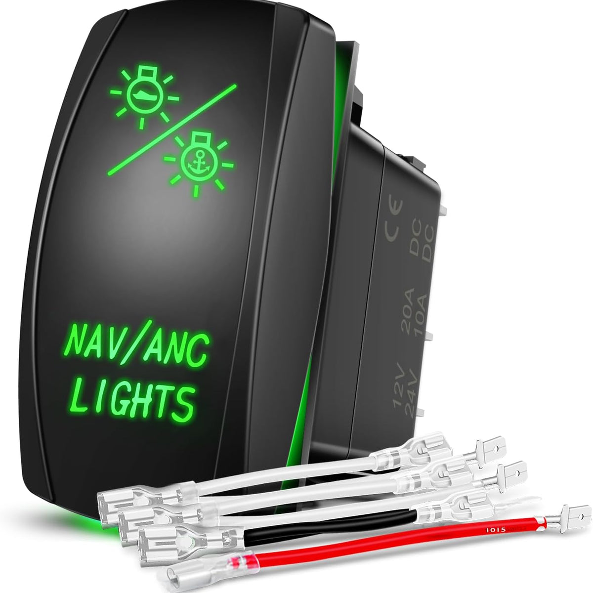 NAV/ANC Rocker Switch 7Pin Navigation Anchor Lights Toggle On Off DPDT ...