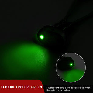 5Pcs 12V 30A Round Toggle LED Switch with Green LED Indicator Nilight
