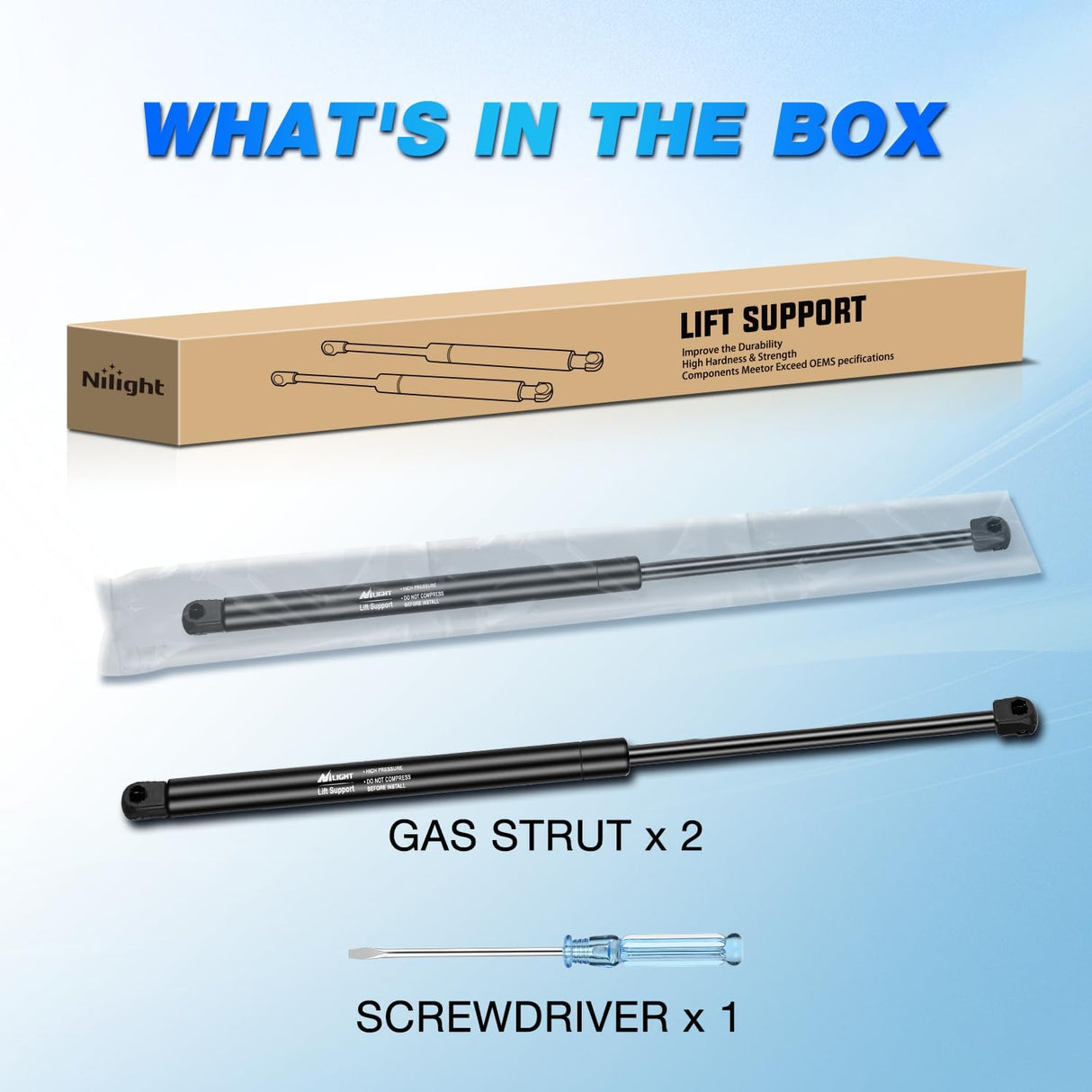 Rear Window Glass Struts 6678 for Jeep Wrangler 2011-2015, Rear Shocks Gas Struts 20 Inch, 2PCS Set Rod