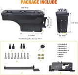 Truck Bed Tool Box Passenger Side Truck Tool Box Fit for Dodge Ram 1500 2500 3500 2002-2018 ABS Swing Case Truck Bed Storage Box w Lockable Lid Waterproof Wheel Well Toolbox, without Rambox