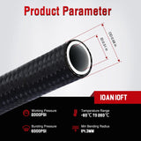 10AN 10FT PTFE Fuel Hose Kit with 8PCS AN10 Fitting&Hose Separator | Fit E85 Nylon Stainless Steel Braided Fuel Hose Universal for Automotive Racing Engines