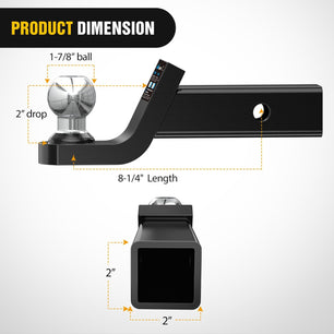 Fusion Trailer Hitch Mount with 1-7/8