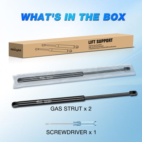 Hood Gas Struts Lift Supports 4339 for 2000-2005 Ford Excursion 1999-2005 Ford F-250 F-350 F-450 F-550 Super Duty Spring Shocks 18 Inch, 2PCS Set Rod