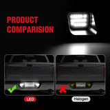 License Plate Lights Compatible with 2003 2004 2005 2006 2007 2008 2009 2010 2011 2012 2013 2014 2015 2016 2017 2018 Dodge Ram with Smoke Lens Black housing 6000K White 2PCS Pack