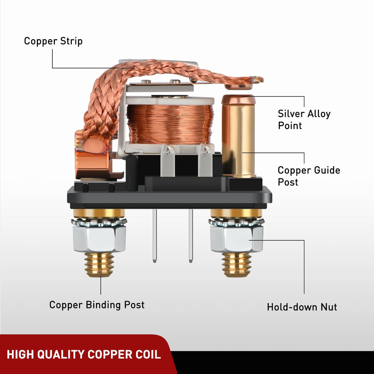 120A Starter Relay 4 Pin Split Relays Switch 12V Continuous Heavy Duty SPST High Current 4 Terminal Car Starter On Off Control for Automotive Car Truck RV Camper
