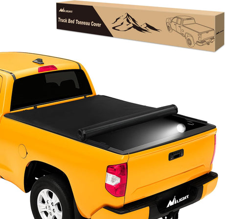 Soft Roll-Up Tonneau Cover for 2007–2021 Toyota Tundra 6.5ft Bed, Weatherproof Truck Bed Cover, Easy Roll-Up Access