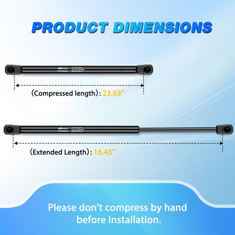 Rear Hatch Struts 6262 for 2002-2006 Cadillac Escalade, Tailgate Lift Supports Rear Door Shocks 24 Inch for 2000-2004 Chevy Suburban Tahoe, 2000-2004 GMC Yukon, 2PCS Set Rod