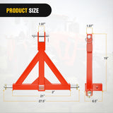 3 Point 2 Inch Trailer Hitch Receiver Category 1 Heavy Duty Tractor Drawbar Adapter Compatible with Kubota Bx John Deere Nortrac Kioti Yanmar Cat Orange