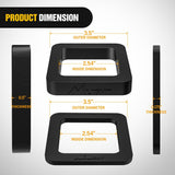 6 Pack-Multiple Size Combination 2.5Inch Hitch Receiver Silencer Pad Reduce Rattle and Noise Between Receivers and Tow Hitches Fits for 2.5Inch Trailer Hitch Receiver