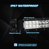 LED Light Bar LED Light Bar 20Inch 120W Spot Flood Combo LED Driving Lamp Off Road Lights LED Work Light for Trucks Boat Jeep Lamp,2 Years Warranty