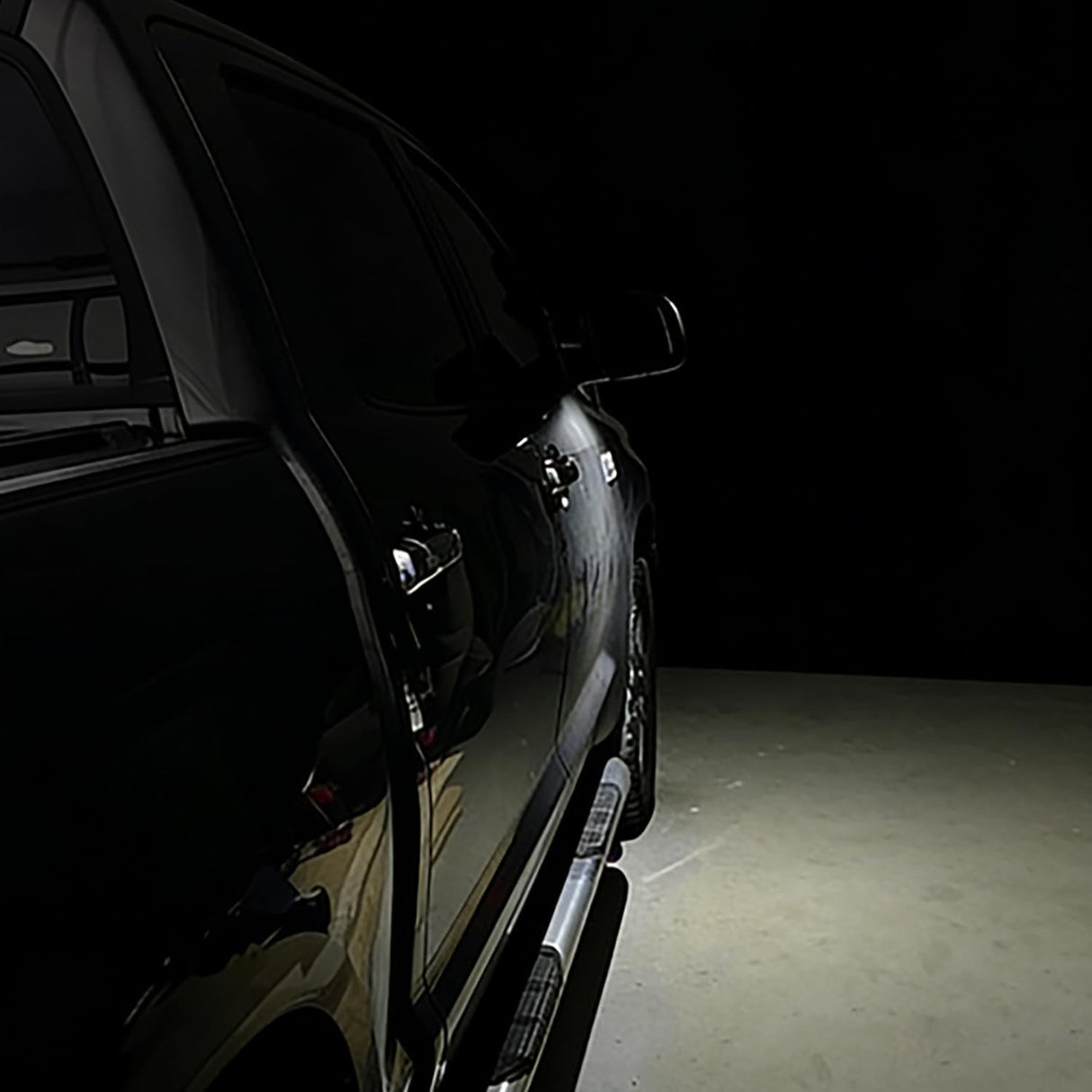 2PCS LED Side Mirror Puddle Lights Compatible with 2007-2020 Toyota Tundra 2008-2020 Toyota Sequoia, 6000K White