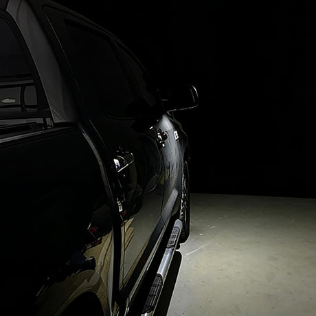 2PCS LED Side Mirror Puddle Lights Compatible with 2007-2020 Toyota Tundra 2008-2020 Toyota Sequoia, 6000K White