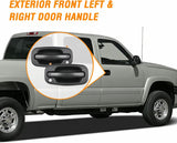 Exterior Front Left Right Car Door Handle with Keyhole Fit for 1999 00 01 02 03 04 05 06 07 Cadillac Escalade Chevy Avalanche Silverado Tahoe GMC Sierra Yukon Denali Replaces#15034985,15034986
