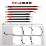 7PCS 4 AWG Golf Cart Battery Cable Kit Pure Copper for EZGO TXT | Heavy Duty Pure Copper AC/DC Wire Kits with Tinned Copper Lugs for 36V/48V EZGO TXT 1994-up