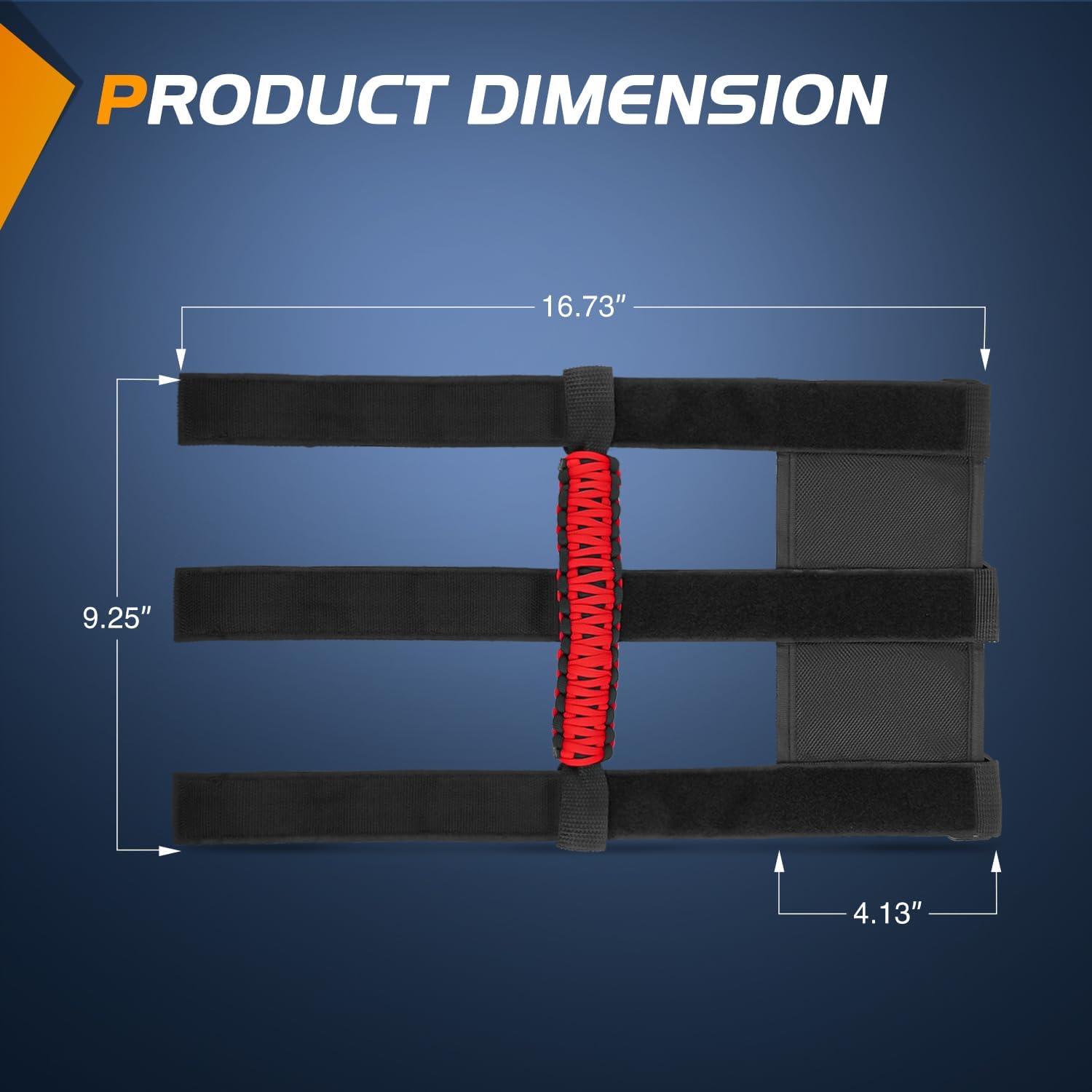 Grab Handles Black Red Universal 2”- 4” Roll Bar Mount 4PCS Nilight