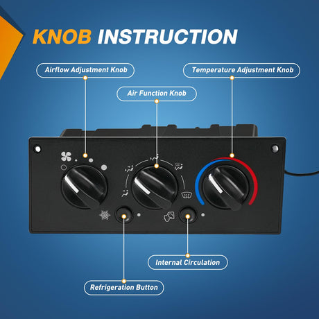 A/C Heater Climate Control Module Switch Compatible with 2002 2003 2004 2005 2006 Kenworth T800 W900 C500 T600A Truck Replacement Air Conditioning Panel
