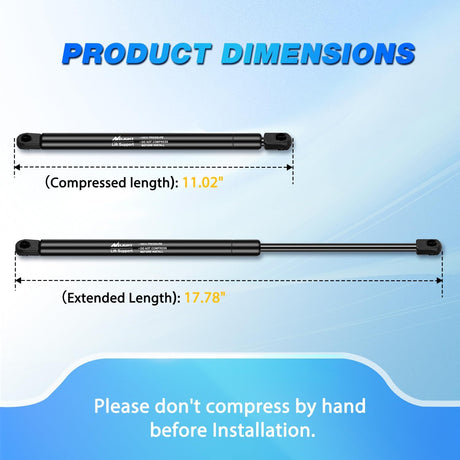 Rear Window Glass Struts 4365 for Jeep Liberty 2002-2007, Rear Shocks Gas Struts 18 Inch, 2PCS Set Rod
