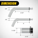 Trailer Hitch Lock Pin 1/2 Inch & 5/8 Inch Locking Receiver Hitch Pin Keyed Unique Weatherproof Anti-Theft Lockable Fits 2 Inch 2-1/2 Inch & 1-1/4 InchReceiver Tow Truck Boat Bike Truck Silver