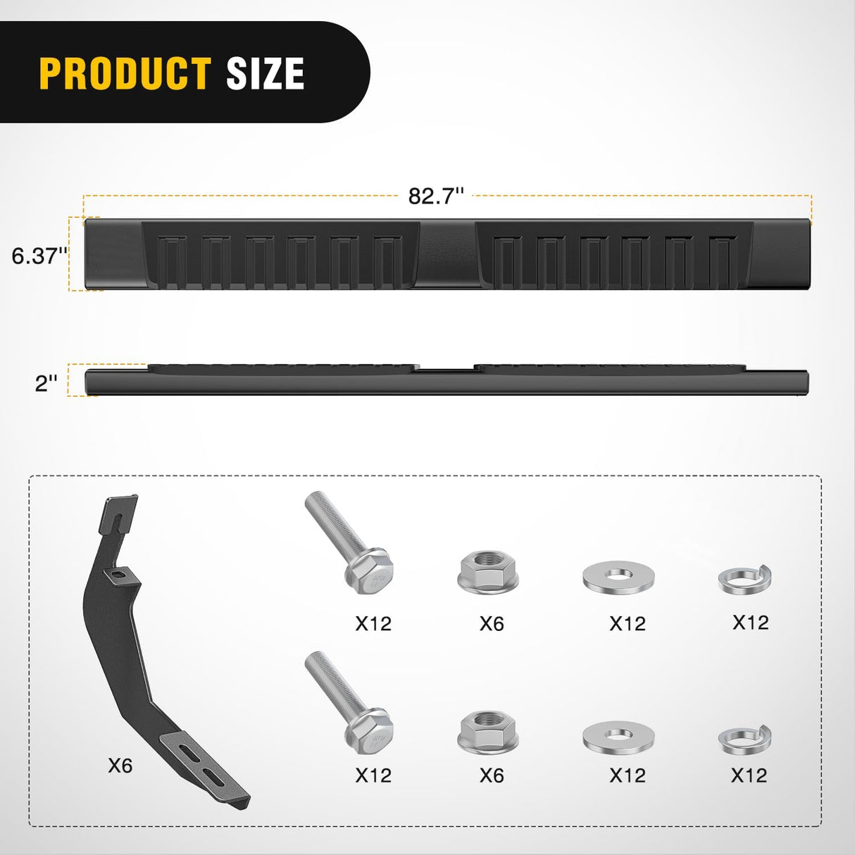 Running Boards for 2015-2025 Chevrolet Colorado/GMC Canyon Crew Cab 6 Inch Side Step Nerf Bars Black