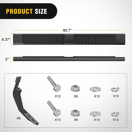 Running Boards for 2015-2025 Chevrolet Colorado/GMC Canyon Crew Cab 6 Inch Side Step Nerf Bars Black