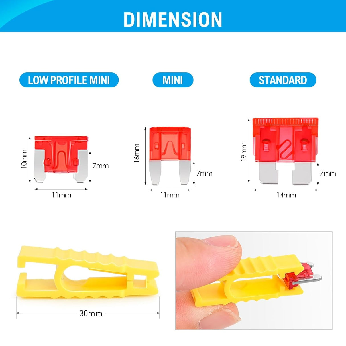 306 Pcs Automotive Blade Fuse Kit Standard Mini Low-Profile Fuse Assortment 2A 5A 7.5A 10A 15A 20A 25A 30A 35A with Fuse Puller and Circuit Tester Replacement for Cars Trucks SUVs RVs