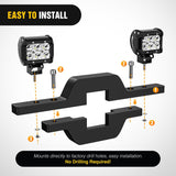 1-1/4 inch Towing Hitch Mount Bracket for Truck Trailer RV SUV Pick Up fit Dual LED Work Light Reverse Rear Back Up Off Road Lights(Towing Hitch Mount Bracket) Without Light