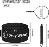 1 Pack RV Sewer Hose Storage Bag, Waterproof Black Bag with Dual Zipper Closure Handle Straps RV Storage & Organization for Sewer Fresh Water Hoses Electrical Cords Camper Tools Accessories
