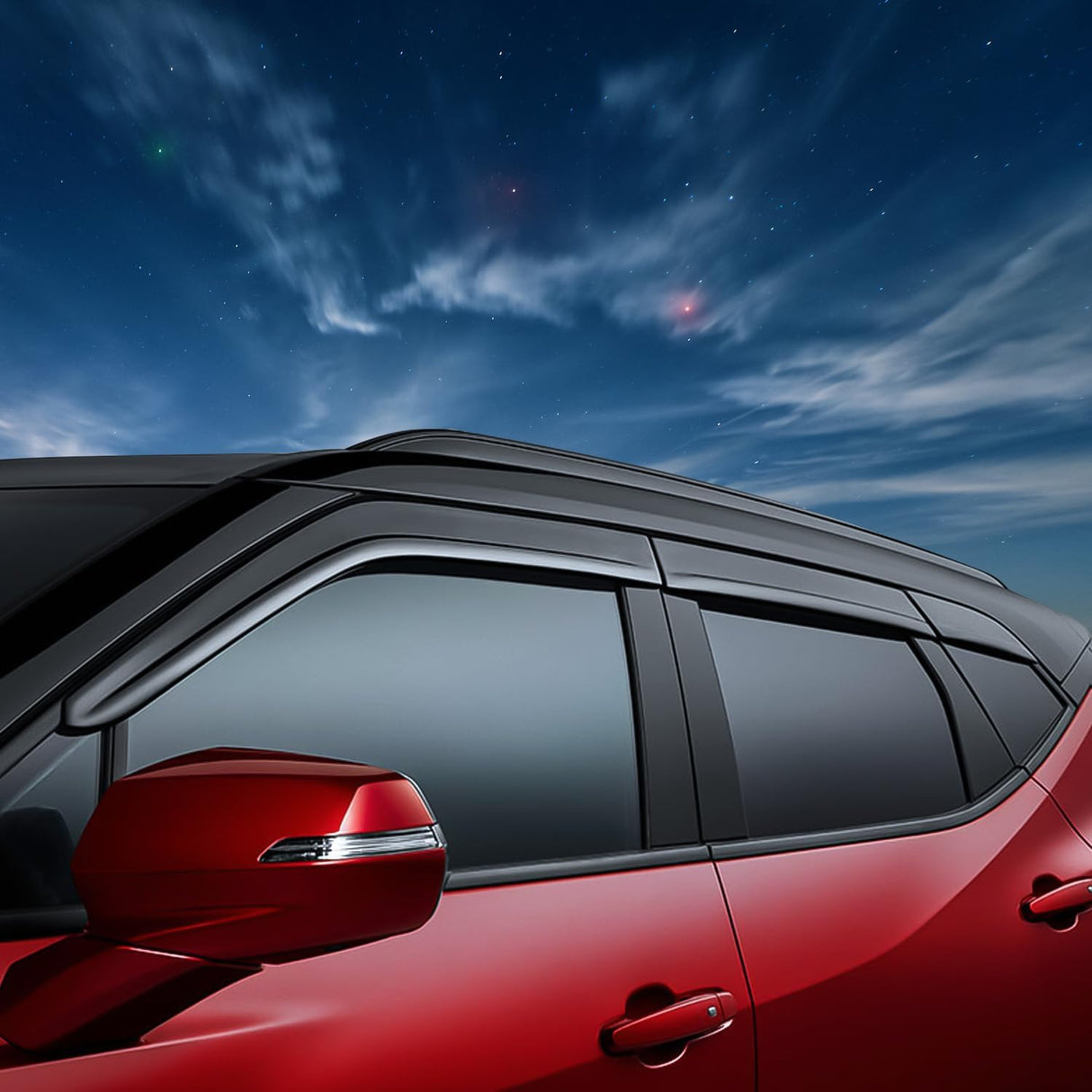 Durable in Channel Rain Guards for Chevrolet (Chevy) Traverse 2018 2019 2020 2021 2022 2023 Window Deflectors, Vent Window Visors-4pcs