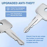 RV Door Lock Replacement with Paddle Deadbolt 100% Zinc Alloy Entry Locks Handle Latch 4 Keys Heavy Duty Enclosed Camping Locking Kit Fits RVs Campers Travel Trailers Horse Cargo Haulers