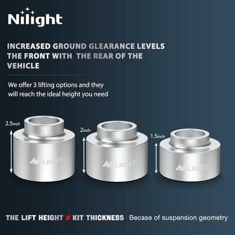 1.5inch Rear Leveling Kit for 2009-2023 Ram 1500 2018 2019 2020 2021 2022 2023/2000-2020 Tahoe Suburban Yukon 1500/2002-2013 Avalanche 1500 2WD 4WD Rear Raise Suspension Strut Spacers