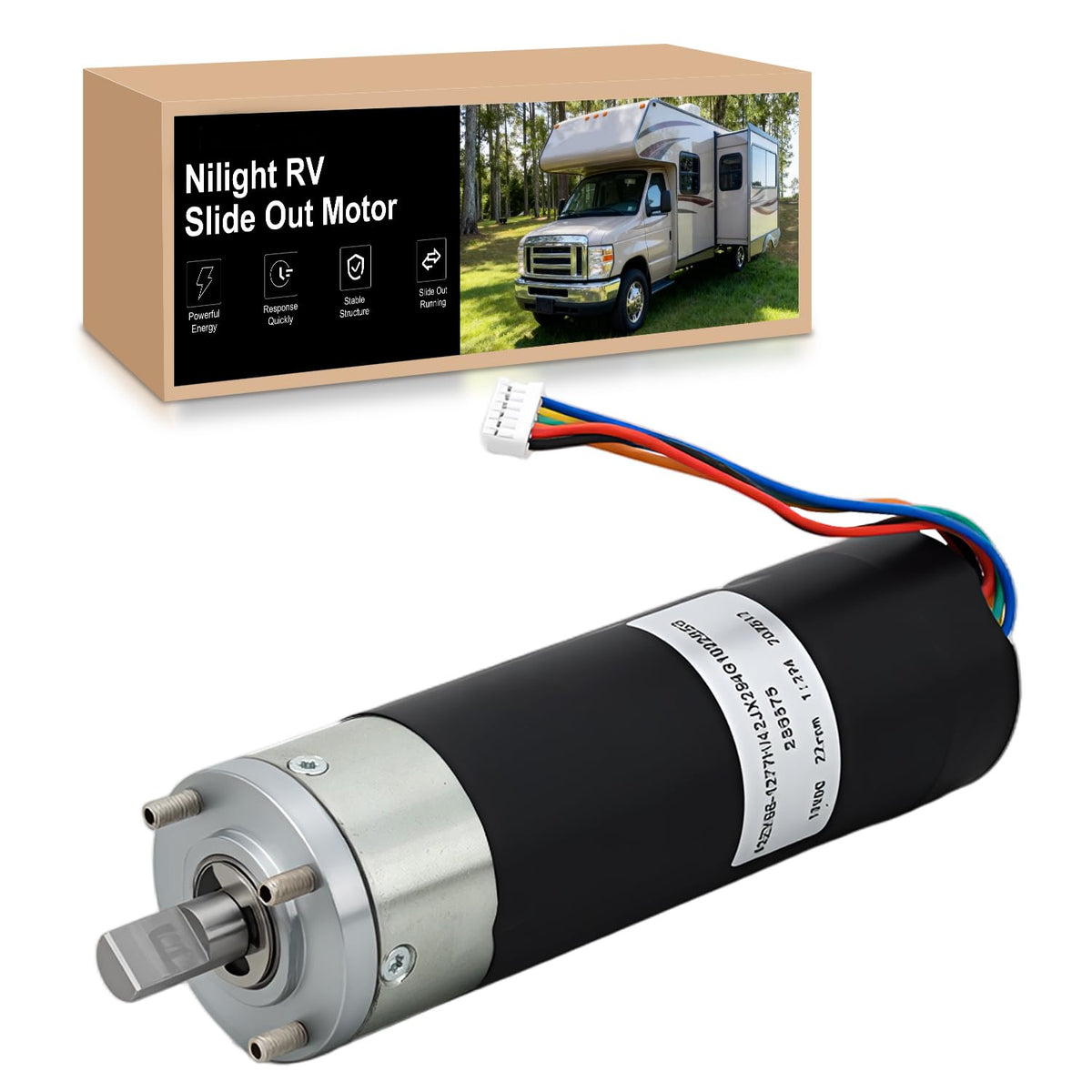 236575 RV in-Wall Slide-Out Motor for Lippert Schwintek 300:1 | Compatible with Lippert Schwintek in Wall Slide System 300:1 High Torque Gear Ratio IG-42 10mm for Travel Trailer Camper