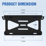 Front License Plate Bracket fit for Ford Bronco 2/4 Door 2021-2026 | for 2021-2025 2026 Steel License Plate Mounting Holder for Heavy-Duty Modular Bumper no Drilling Required Rattle-Free Black