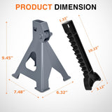 Jack Stands, 2 Ton (4,400 lbs) Capacity Heavy Duty Steel Car Lifting Stand, Adjustable Height 10.6 Inch to 16.2 Inch, 1 Pair