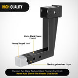 Trailer Hitch Extension Riser for 2 Inch Receiver with 10 Inch Rise Drop with Bolt Nut Clip 10,000 lbs Capacity Adjustable Extend 4.7 Inch 6.7 Inch 8.6 Inch Length Black Coated for Class I-VI Receivers