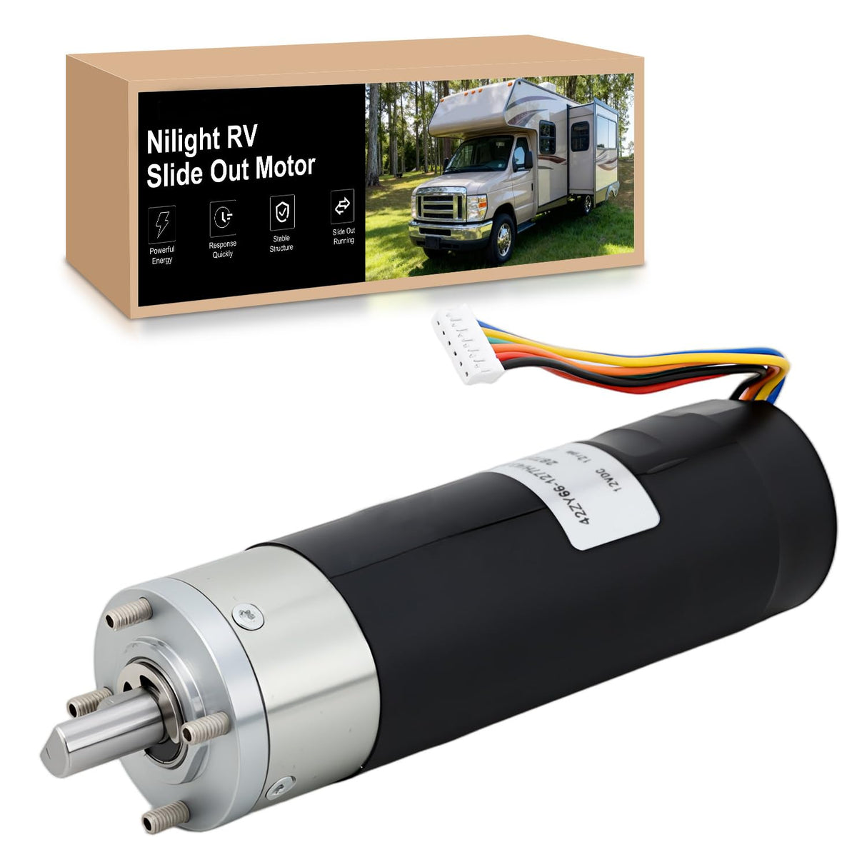 287298 RV in-Wall Slide-Out Motor for Lippert Schwintek 500:1 | Compatible with Lippert LCI Schwintek in Wall Slide System 500:1 High Torque Gear Ratio Motorhome for Travel Trailer Camper