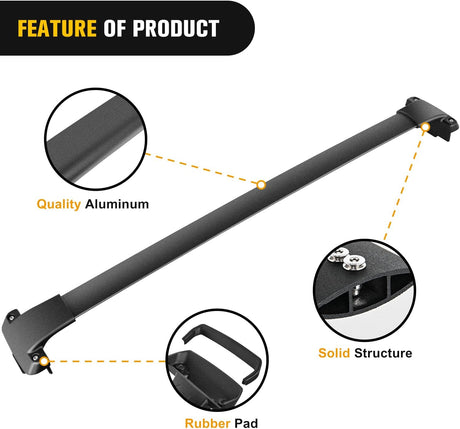 Roof Rack Cross Bars Fit for Subaru Crosstrek 2018-2023 & Impreza 2017 18 19 20 21 22 2023 Aluminum Rails Crossbars with Rubber Pad for Rooftop Cargo Carrier Kayak (Only Fit Raised Side Rails)