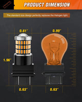 57LEDs Amber Yellow 3156 3056 4157 3057 3157 LED Bulbs (Pairs) Nilight