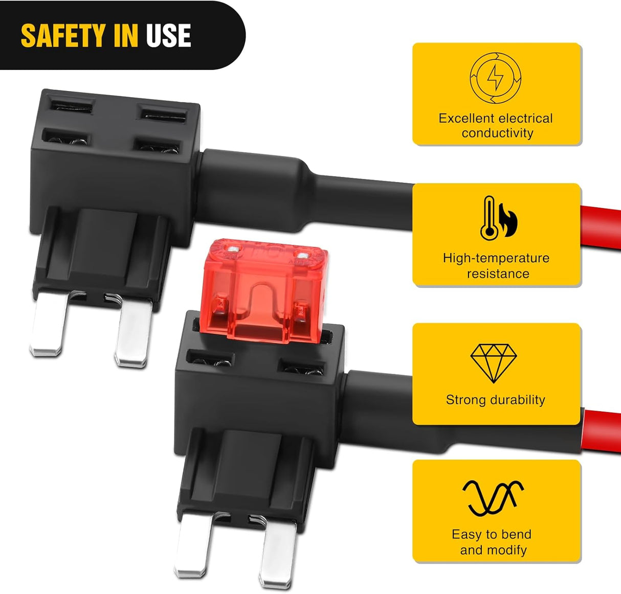Fuse Adapter Fuses Holder TIPM Bypass 14AWG Wire 20 AMP Repair Fuel Pump Relay Cable Compatible with Dodge Ram 1500 2500 3500 Chrysler Jeep VW 2007-2016 Replace CBWPR091AA